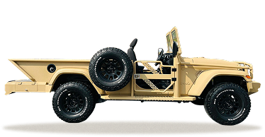 Modified Jeep Wrangler armoured vehicle